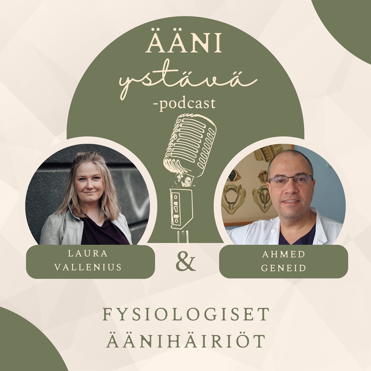 Tämän viikon podijaksossa sukelletaan äänihuulitasolle foniatrian superosaajan, dosentti Ahmed Geneidin @geneid kanssa. Hänen kanssaan pureudumme fysiologisiin äänihäiriöihin, kuten laryngiittiin, polyyppeihin, kyhmyihin sekä äänihuulihalvaukseen. Saamme kuvaa siitä, miten fysiologiset häiriöt äänihuulissa syntyvät ja kuinka niitä hoidetaan. 🌱
Suosittelen tätä jaksoa kaikille äänityöläisille sekä heille, jotka työkseen ohjaavat toisten äänenkäyttöä! ❤️
#äänihäiriö #foniatria #äänihuulikyhmyt #polyyppi #äänihyvinvointi