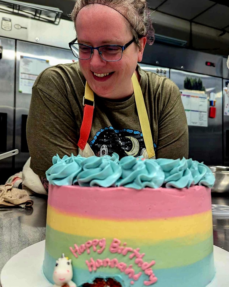 We've got a lot more followers and haven't made a proper introduction in a while!
I'm April Chandler, the baker and everything in-between. I attended culinary school in 2011 and worked in fine dining as a pastry chef. I had the honor of working at some amazing restaurants in Seattle and Chicago.
While this all started as a creative outlet after moving to Watertown, it quickly became the thing I didn't know I needed. Now I have the honor of baking for all of you and I'm so grateful. I would be remiss to not mention the vital and supportive role my wife, Charity, plays in this business (while working a full-time job outside of the bakery). That said, most of the day to day ins and outs of this business are primarily managed by myself with a lot of support, of course, from my baking assistant who helps make the magic happen, and friends who make the customer experience amazing!
So thank you for being a part of our lives and supporting this small business. We're grateful for all of you and I look forward to bringing you creative and delicious sweet (and savory) treats for many years to come!
-Baker April