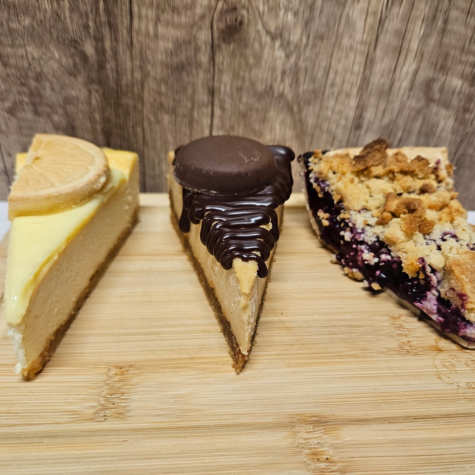 Get ready cause we're back this weekend and we were feeling inspired by all of those hard working Girl Scout Troops slinging cookies! The entrepreneurial spirit of these young ladies certainly resonates with this female-owned business! 💜
Muffins: Blueberry Streusel, Chocolate Chip Hazelnut
Cheesecake: Vanilla Mini, Lemonade Cheesecake, Peanut Butter Patties Cheesecake
Pie Slice: Triple Berry Trefoil/Shortbread Streusel
Breakfast: Sun Dried Tomato, Goat Cheese & Prosciutto Scone
Cookies: Chocolate Chip, Peanut Butter Sandwich, Apple Butter Snickerdoodle, Gluten/Dairy Free Chocolate Chip & Snickerdoodle
Cupcakes: Triple Chocolate, Vanilla, Carrot, Thin Mint, Caramel deLite, Maple Toast-Yay, Allergen Friendly
Macarons: Raspberry Rally, Toffee-Tastic, Mango Creme
Bars: Caramel Brownies, S'mores Chocolate Chip Cookie Bar, Strawberry Pie Bar
Quiche: Chicken Bacon Parmesan, Sweet Potato Black Bean Goat Cheese, Mediterranean
Other Treats: Chex Mix, Candied Nuts
Granola: Cinnamon Pecan, Cranberry Tangerine
Dog & Cat Treats