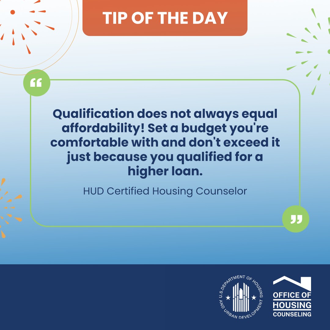 Misunderstanding❓qualification versus affordability is one of the most common mistakes first-time homebuyers make. 🏠
But that won’t be you, because you learned the best homebuying hacks with a HUD certified housing counselor! Reach out for assistance today.
#HousingCounselorDay2024 #LetsMakeHometheGoal #FinancialWellness #Firsttimehomebuyers #Budgeting