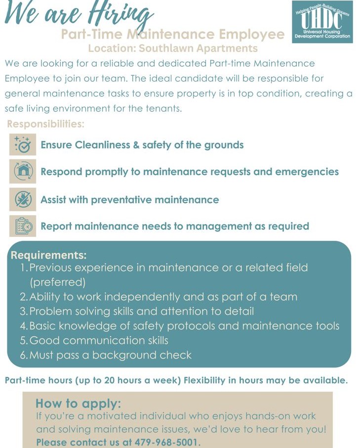 We are hiring! Please read details below