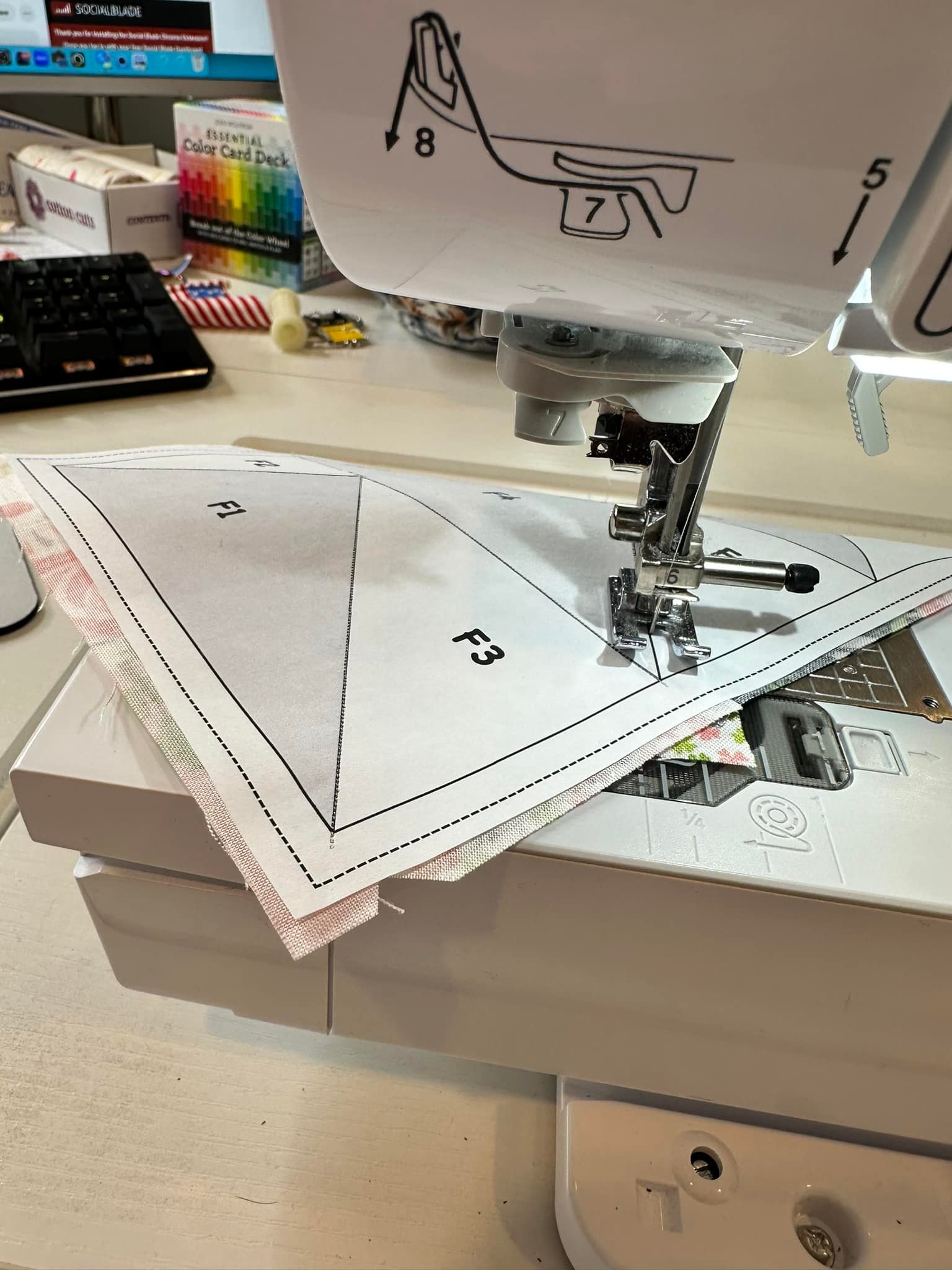 I'm working on my latest project box pattern every morning on my YouTube channel and Jellybean is enjoying the sunshine.