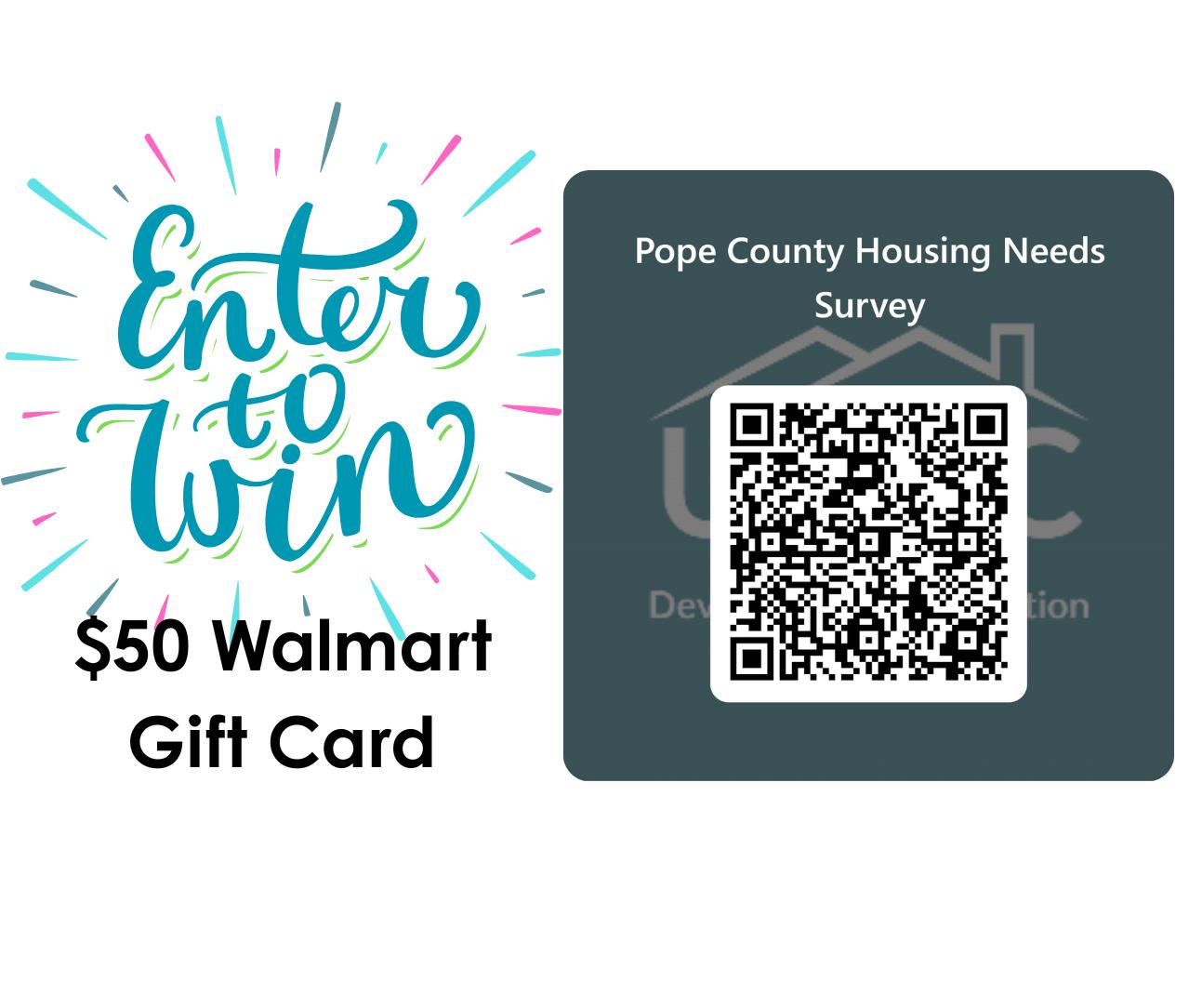 🏡 We want to hear from YOU, Pope County! also, ENTER FOR GIVEAWAY!!
Take a few minutes to complete the Pope County Housing Needs Survey — your feedback helps shape the future of housing in our community.
📋 Click the link or scan the QR code below to get started.
💳 At the end of the survey, you can choose to enter a giveaway for a $50 Walmart gift card!
🔗https://forms.office.com/r/nS9deTbPrv
#PopeCounty #CommunityVoice #HousingSurvey #WalmartGiveaway #HaveYourSay