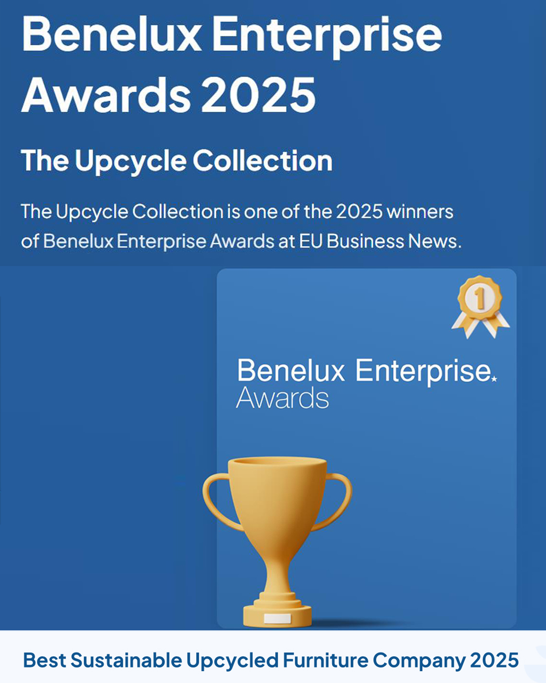 We wonnen een prijs terwijl niemand het wist, zelfs wij niet.
The Upcycle Collection werd onverwacht bekroond als "beste duurzame hergebruikte meubelbedrijf van de Benelux 2025". Een krachtige erkenning, juist omdat het niet alleen over design gaat, maar over het idee erachter: zorg dragen voor materialen én voor mensen.
Duizenden kilo’s meubels kregen een tweede leven en in sociale ondernemingen ontstond betaald werk. Precies daar doen we het voor.
Met de designrecepten van onze ontwerpster @louisecohen.nl en onze Kleurfamilies bouwen we verder aan een wereld waarin afval waarde krijgt en mensen kansen. Met of zonder prijzen.
#circulairinrichten #sociaalverhaal #TheUpcycleCollection #bylouisecohen