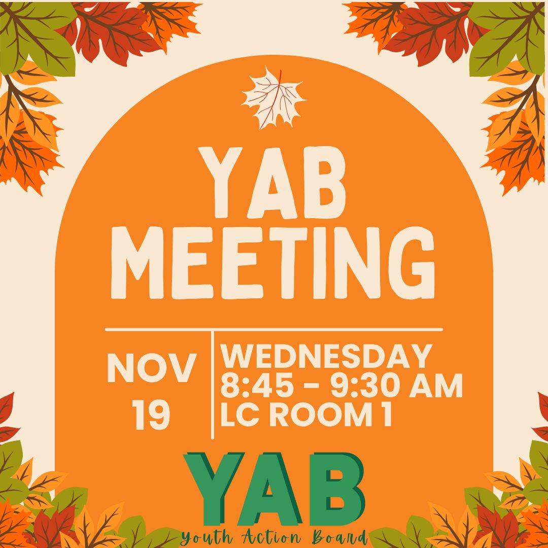 Lake Orion YAB has a meeting this week on Wednesday, 11/19!