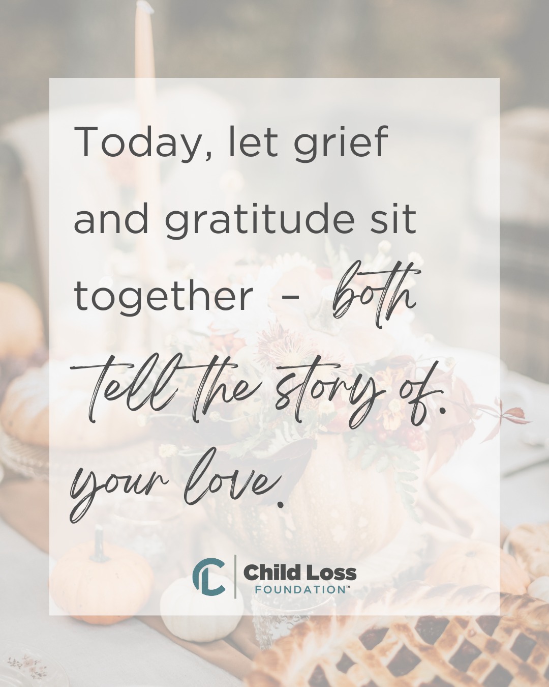 Today we hold close every family missing a child at their table. Your love, your memories, and your grief matter. We’re thinking of you and honoring your children with you this Thanksgiving.
Wishing you moments of care, warmth, and peace.
#thanksgiving #grief #gratitude #griefsupport #childlossfoundation