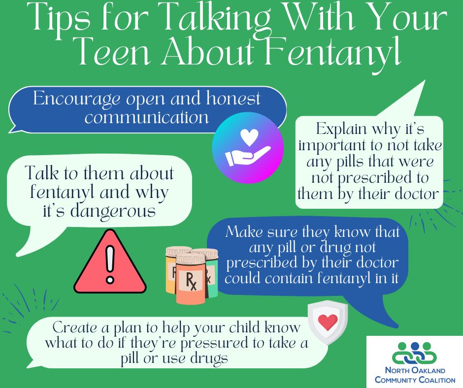 Talking with your teen about fentanyl can feel intimidating—but it doesn’t have to be. Honest, calm conversations help them feel prepared, supported, and empowered to make safe choices. Use these simple tips to open the door, share why prescription safety matters, and make a plan together.
Find fentanyl facts to help guide the conversation and resources for families at https://www.noccmi.org/prescriptions