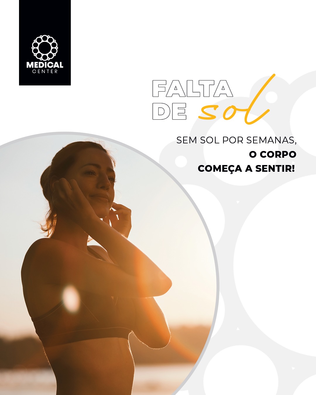A luz solar é um regulador biológico essencial.
Sem sol por semanas, o corpo começa a sentir — e muito.
🌤️ Consequências comprovadas:
. Redução da vitamina D
. Alteração do humor
. Sono desregulado
. Fragilidade óssea
. Mais cansaço e lentidão cognitiva
Mesmo 10–20 minutos já fazem diferença! Se isso não é possível, é importante investigar.
A Medical Center te acompanha em todos os cuidados. 💙
🌿 #VemEstarBem na #MedicalCenter
#VitaminaD #Saúde #ExposiçãoSolar #BemEsta