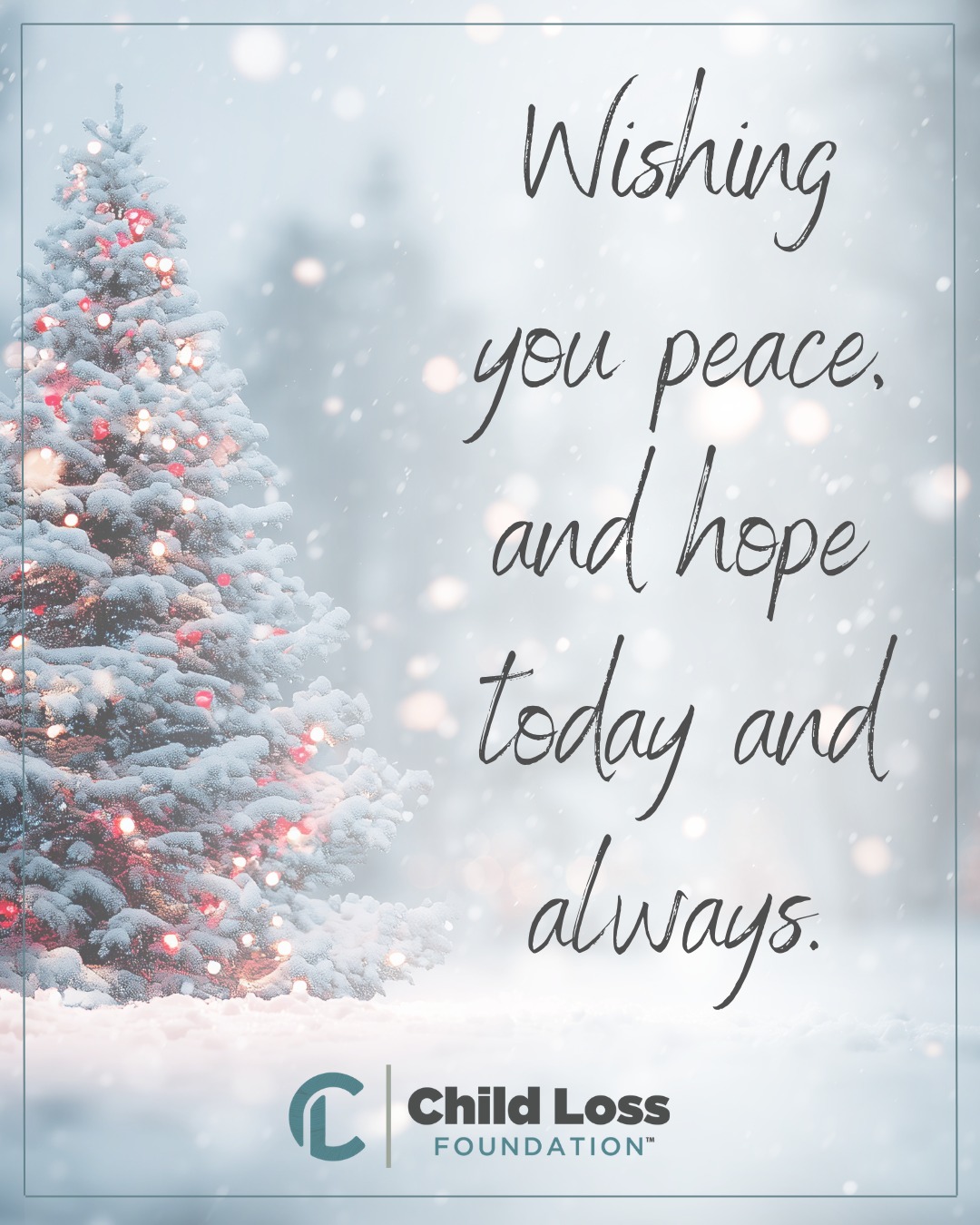 Wishing you a gentle holiday filled with moments of peace, comfort, and hope.
Whether this time brings quiet reflection, tender memories, or simply the strength to get through the day, please know you are not alone.
We are holding space for you and your child today and always.
#griefduringtheholidays #griefsupport #childloss #grief #peace #holidays #childlossfoundation #youarenotalone