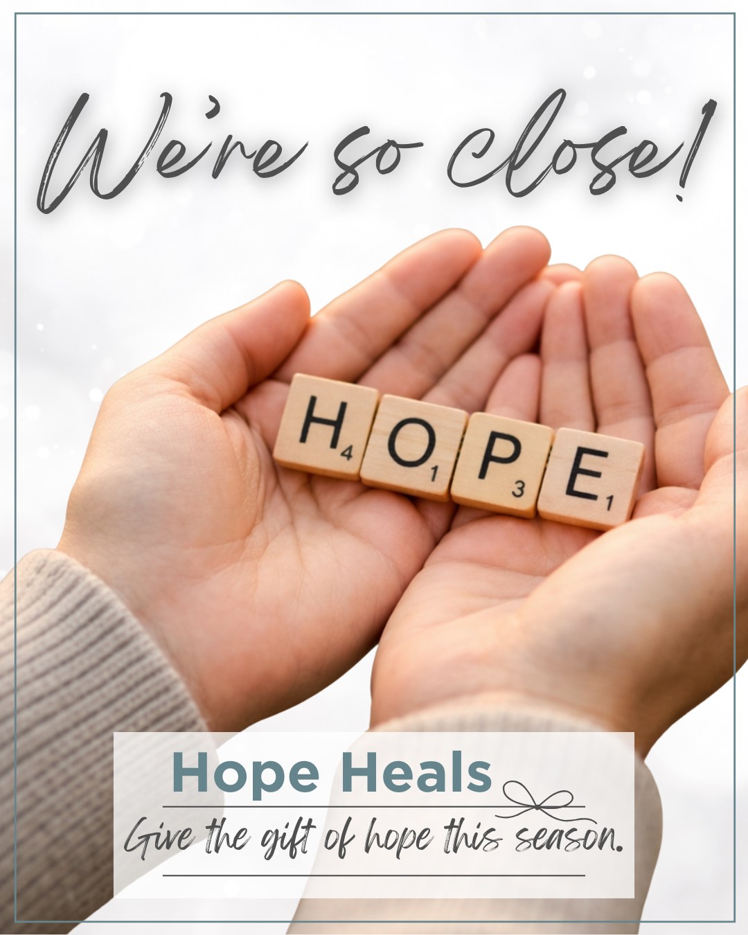 We’re so close to reaching our 2025 Hope Heals goal.
Every gift — no matter the size — brings us one step closer to supporting grieving parents in the year ahead. If you’ve been considering giving, this is the moment.
Link to give in bio.
#give #endofyeargiving #hopeheals #childlossfoundation #griefsupport #grief
