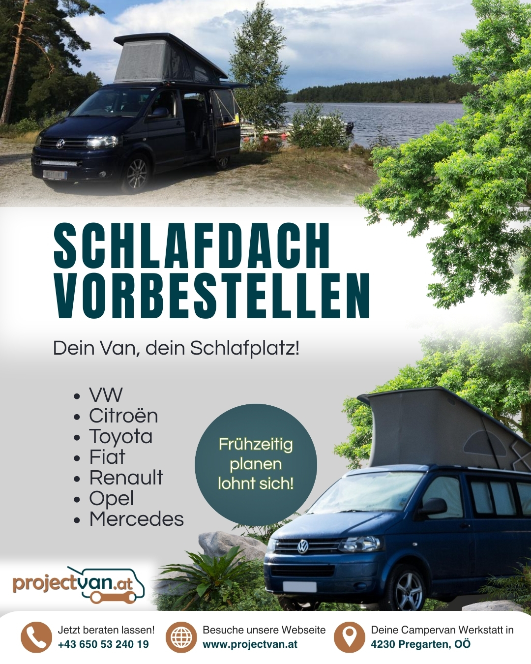 🎉 Happy New Year 2026! 🎉
Schon heute an Sommer, Sonne & Vanlife denken ☀️
Du möchtest im Sommer mit deinem Van auf Reisen gehen und mehr Platz nutzen? 👉 Jetzt Schlafdach vorbestellen – und dein Urlaub kann kommen, ohne Stress und Wartezeit!
🛏️ Schlafdach einbauen
⏳ Lange Lieferzeiten beachten
📅 Einbautermin frühzeitig sichern
Schlafdächer für VW, Citroën, Toyota, Fiat, Renault, Opel & Mercedes – wir finden die perfekte Lösung für deinen Van.
💬 Kostenlose Beratung vorab!
#HappyNewYear2026 #Vanlife #Schlafdach #CamperVan #VanAbenteuer #VanLifeGermany #VWBus #MercedesVan #VanLifeAdventure #SommerVanlife #VanConversion #VanTravel #VanLovers #CamperLife