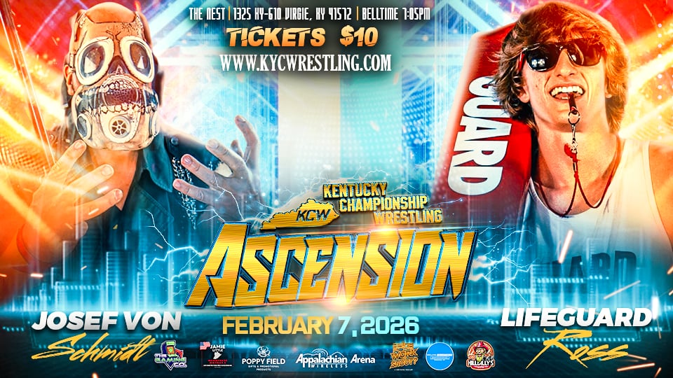 🔥 MATCH ANNOUNCEMENT – STORYLINE EDITION 🔥
Back in December, @josefvonschmidt made his dominant arrival in KCW and left no doubt about it — he is considered UNSTOPPABLE.
Cold. Brutal. Methodical.
But now… he meets something he hasn’t faced yet.
@lifeguardross
Speed. Agility. Heart.
Ross doesn’t overpower you — he outlasts you. He doesn’t intimidate — he inspires. And when the pressure is on, nobody refuses to quit like the Lifeguard.
This isn’t just a match.
This is a test of whether unstoppable force can survive unbreakable spirit.
🚨 Josef Von Schmidt vs Lifeguard Ross
📅 KCW Ascension – Friday, Feb 7th, 2026
📍 The Nest – 1325 KY-610, Virgie, KY
⏰ Doors Open: 6:15 PM | Bell Time: 7:00 PM
🎟️ Tickets available at Hillbilly’s Pizza & Drive Thru or online at www.KYCWrestling.com
Will dominance continue… or will heart rewrite the story?
#KCWAscension #UnstoppableVsUnbreakable #JosefVonSchmidt #LifeguardRoss #WhereTraditionMeetsToughness #VirgieKY #LiveWrestling #IndependentWrestling
