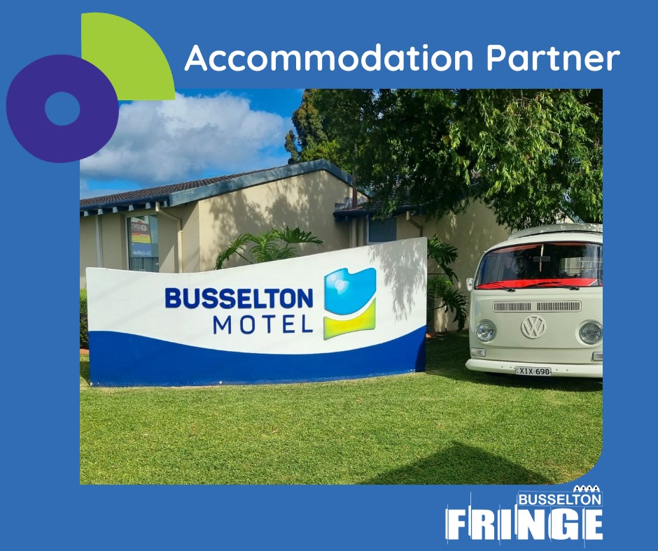 Weโre grateful to The Busselton Motel for helping our performers rest, recharge, and get ready to light up our stages.
Regional festivals thrive when local businesses step up.
And we are thankful to once again have Busselton Motel as our Accommodation Partner ๐งก