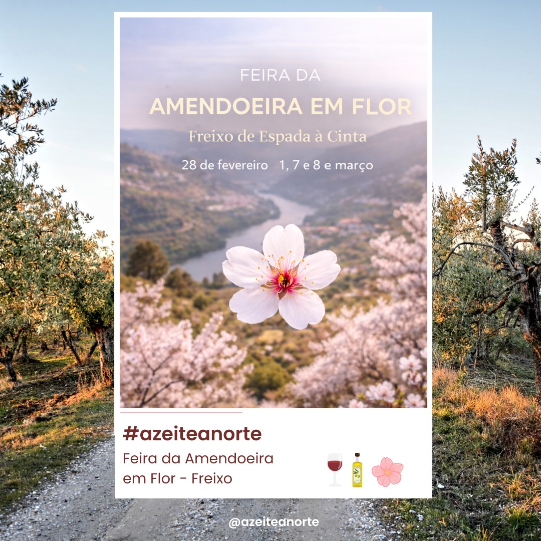 🌸🌿 A primavera começa no Douro Superior…
A Feira da Amendoeira em Flor 2026 está de regresso a Freixo de Espada à Cinta nos dias 28 de fevereiro e 1, 7 e 8 de março, celebrando um dos momentos mais emblemáticos do interior norte de Portugal.
Entre paisagens pintadas de branco e rosa, o concelho transforma-se num palco de tradição, sabores e identidade duriense. Gastronomia regional, produtos locais, artesanato, desporto, cultura e concertos ao vivo dão vida a dois fins de semana que promovem o território, a economia local e o património do Douro Internacional.
Mais do que um evento, é uma experiência autêntica onde natureza e tradição caminham lado a lado — num destino que afirma Freixo de Espada à Cinta como referência da amendoeira em flor.
📍 Freixo de Espada à Cinta
📅 28 fev. | 1, 7 e 8 mar. 2026
Guarde as datas. Viva a tradição. Descubra o Norte.
#FeiraDaAmendoeiraEmFlor #FreixoDeEspadaÀCinta #DouroSuperior #TurismoNoNorte #AzeiteANorte #amendoeiraemflor #trasosmontes #altodouro #turismonatureza #turismogastronomico #produtosregionais #visitportugal #nortedeportugal #identidadeterritorial #slowlife #azeite #turismoanorte #turismorural #olivoturismo #oliveoilturism #gastronomia #gastronomy #amendoeirasemflor #amendoa #tradição #oliveoil #portugal #slowtourism #portoandnorth #visitportoandnorth