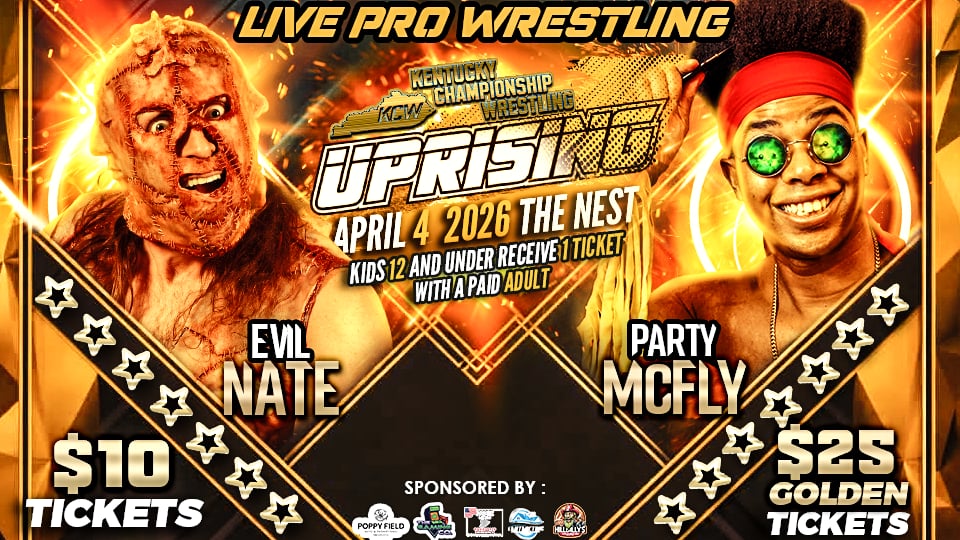 🚨 MATCH ANNOUNCEMENT 🚨
The tension is REAL… and it’s about to EXPLODE on April 4th at Kentucky Championship Wrestling Presents UPRISING 💥
After the shocking STUNNER that EVIL Nate Hewitt delivered to Party McFly back in February at Ascension, things have only gotten more personal… more intense… and more DANGEROUS.
Now, Party McFly has had ENOUGH.
The challenge has been issued.
The fight is ON.
🔥 EVIL NATE vs PARTY MCFLY 🔥
Will Evil Nate prove that his brutal attack was just the beginning…
OR will Party McFly get his revenge and settle the score once and for all?
🎟️ Be there LIVE on April 4th at The Nest in Virgie, KY and witness this COLLISION in person!
⚠️ This is one you do NOT want to miss!
🎫 Tickets are on sale NOW at Hillbilly’s or online at www.KYCWrestling.com
💥 Secure your seats before they’re GONE!
#KYWrestling #KCW #KCWUprising #LiveWrestling #ProWrestling #WrestlingEvent #FightNight #DontMissOut