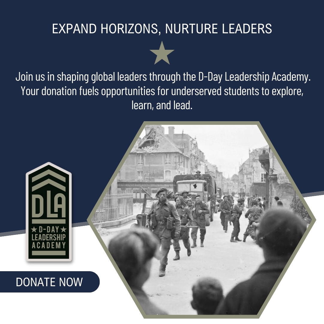 Unlock the untapped potential of underserved youth! Support the D-Day Leadership Academy and empower these students to transcend borders and boundaries. Your donation fuels transformative experiences and cultivates American leadership values. Join us and shape a brighter future today!
Learn More 🌐 https://www.ddayleadershipacademy.com/
#ddayleadershipacademy #WarStories #Miltary #AmericanLeadership #YouthEmpowerment #SupportEducation