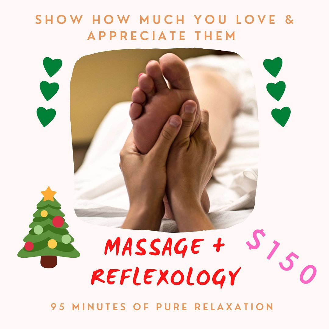 95 minutes of pure relaxation!! Buy a gift card at the spa or request it via email 🎄