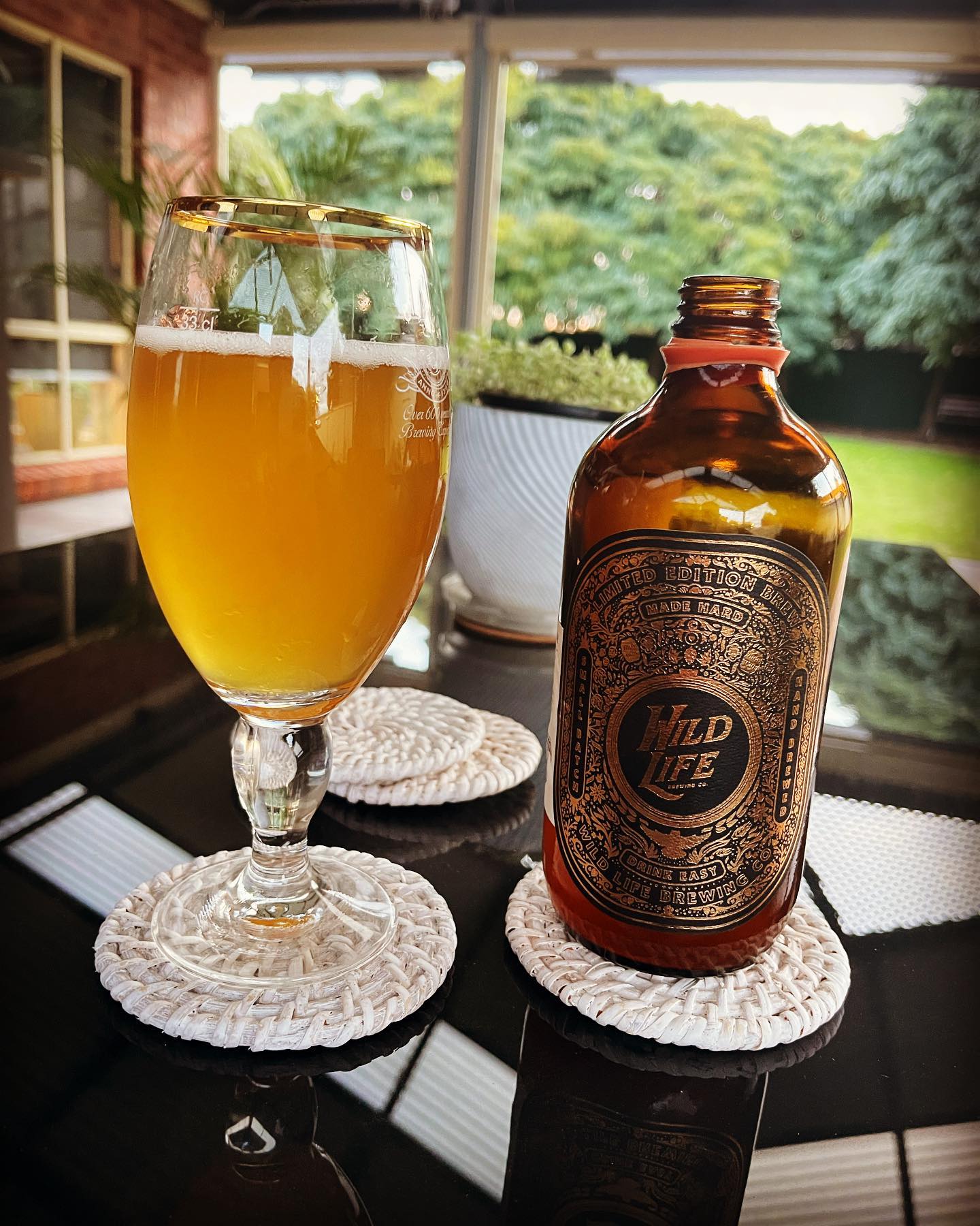 Perfect day/evening for the @wildlifebrewingco peach sour. Saved this one for a good night. Happy Easter everyone.