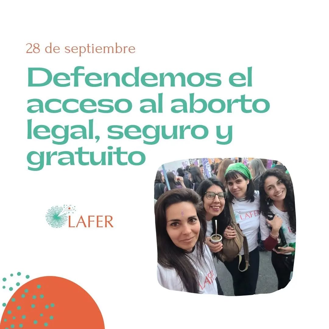 Les compartimos un poco de nuestra participación en la movilización del 28 de Septiembre, dia intermacional por el acceso al Aborto Legal y Gratuito.
.
Desde LAFER nos sumamos y movilizamos por la defensa de los derechos que conseguimos, porque NUNCA MAS volvamos sobre los pasos de una historia que no le hace justicia a nuestra existencia como seres. Para que se respeten y garanticen por fuera de cualquier cambio de gobierno.‼️
.