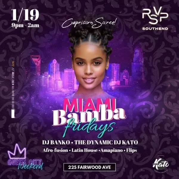 The #1 Charlotte party with Latin AND Afrofusion DJs mixing sets all night 🎶🔥
Link to the tickets in the Bio, or check us out at www.qcweekend.com. LIMITED FREE TICKETS. For VIP table service, text us at 252-470-9180.
Our goal has always been bringing together people from all walks of life under one roof. And so far we’ve been able to consistently do that for our 7TH INTERNATIONAL MIAMI BAMBA event This Friday, January 19th at RSVP SOUTHEND from 9pm - 2am. Along with the amazing vibes we create and beautiful people we attract, the gorgeous venue comes equipped with a rooftop lounge, hookah lounge, private parlor, and main stage party area for us to enjoy for the night.
This will be our first event of 2024 and it won’t disappoint. Come celebrate the last weekend of Capricorn season with QCWeekend, with vibes being curated by DJ Kato and DJ Banko all night. The selection includes (but not limited to) Afrobeats, Latin House, Dancehall, Soca, Reggae + Top 40 International mashups and flips.
----------------------
Check us out at @qcweekend for more info on events, food, and things happening in Charlotte NC!
-----------------------
#Charlotte #charlotteparty #cltparty #charlottereggaeton #charlotteamapiano #charlotteafrobeats #charlottehiphop #qcweekend #qcw #queencityweekend
#Charlottehookah