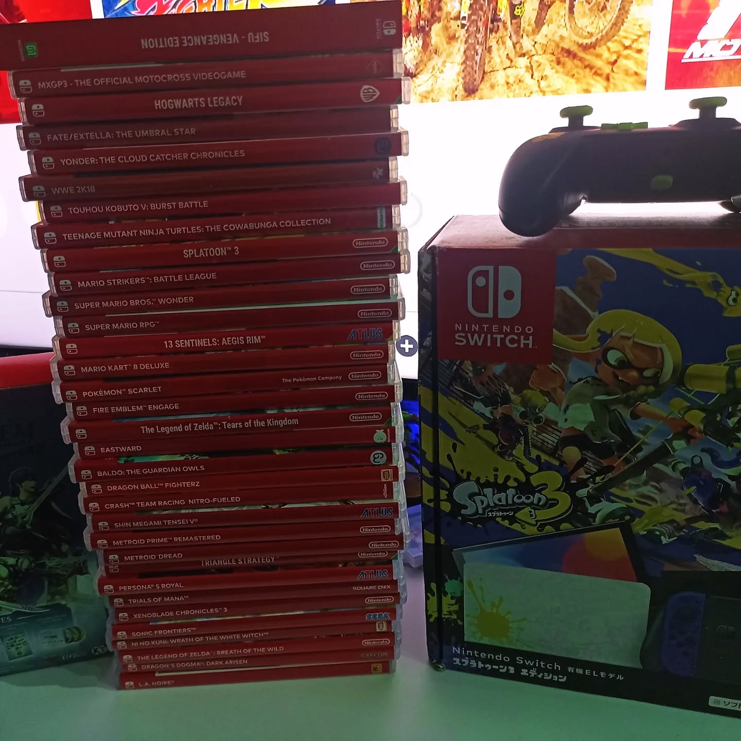 Coleção de Nintendo Switch ❤️
#nintendoswitcholed #nintendoswitch #splatoon3 #cartuchos #mídiafísica