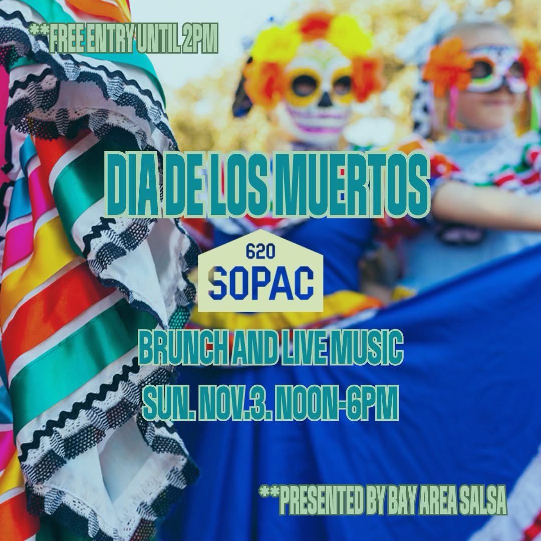 This Sunday 11/3 join us and our friends at @bayareasalsa for a day of live music and dancing at SoPac.
Brunch Specials. Fresh Brews. Fall Cocktails. Music 3-6pm.