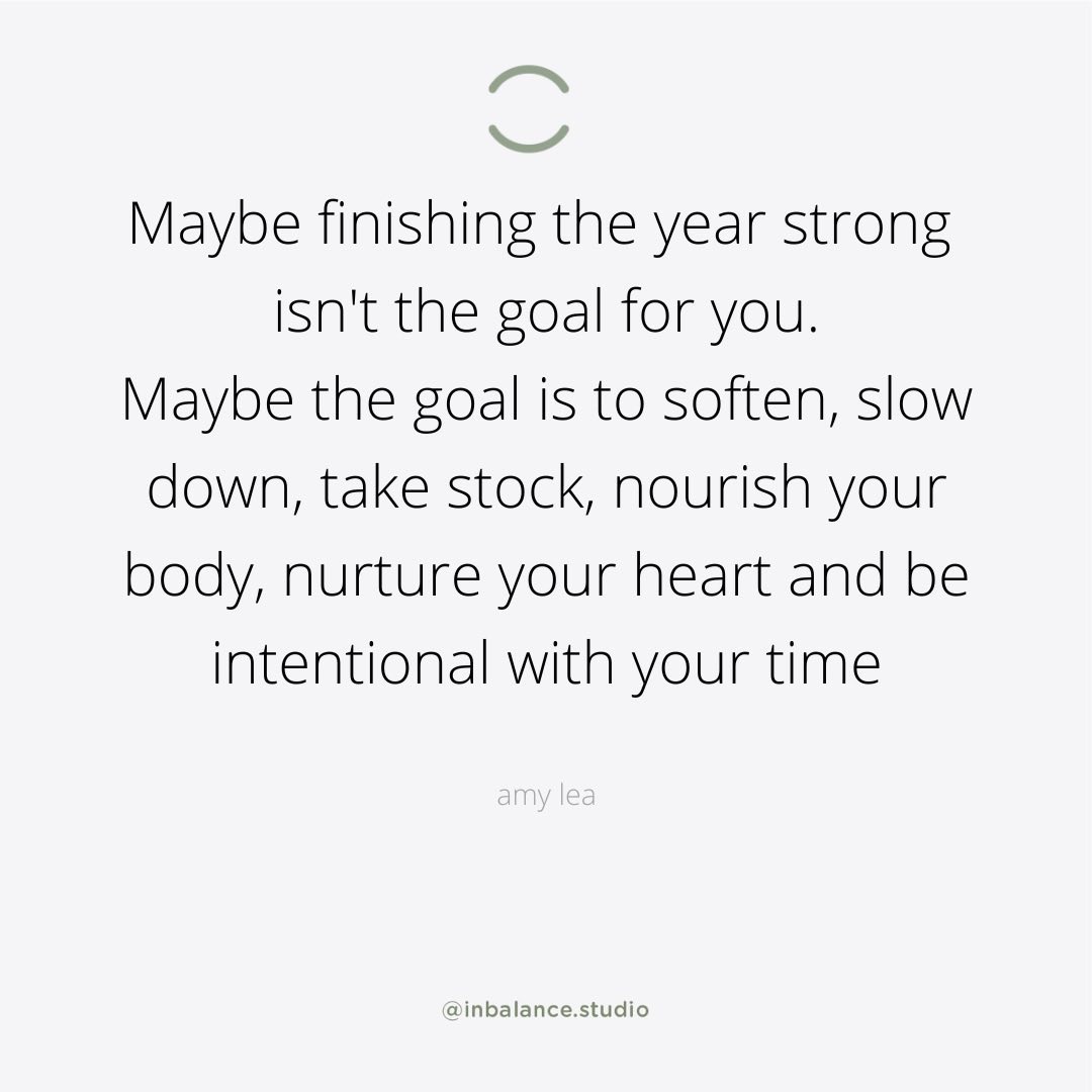 How can we be more measured with our time and energy at this time of year?