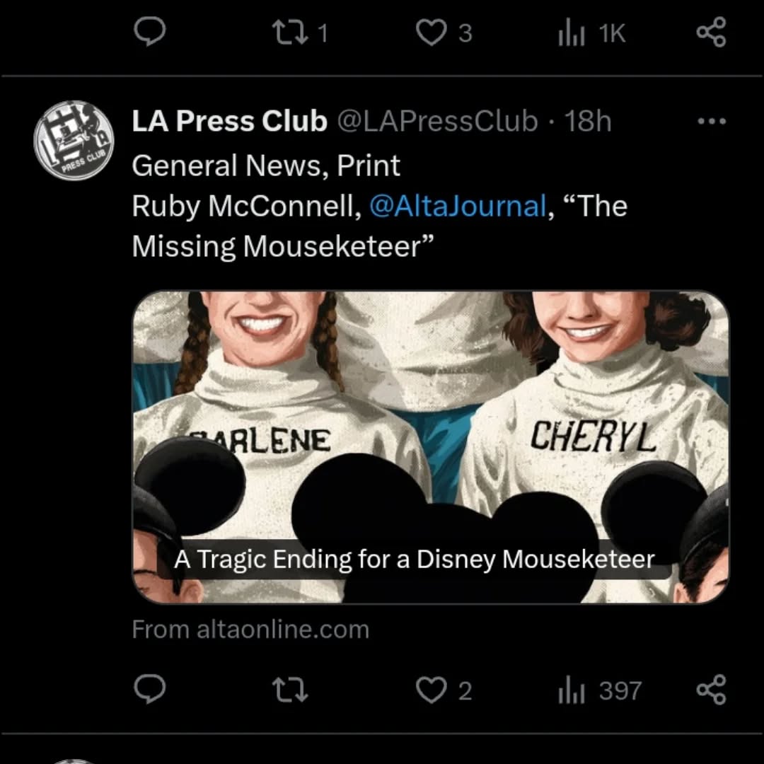 I didn't fly down to walk the red carpet, but I'm still very excited to have taken First Place in the general news category at last night's LA Press Club Arts and Entertainment Journalism awards! (This piece, from @altajournal also won for best illustration.)
https://lapressclub.org/