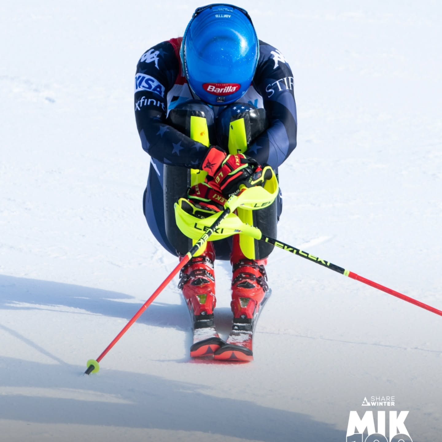 @mikaelashiffrin celebrates 100 Alpine Ski World Cup wins at #Sestriere
Link in Bio
.
📷 @atomicski