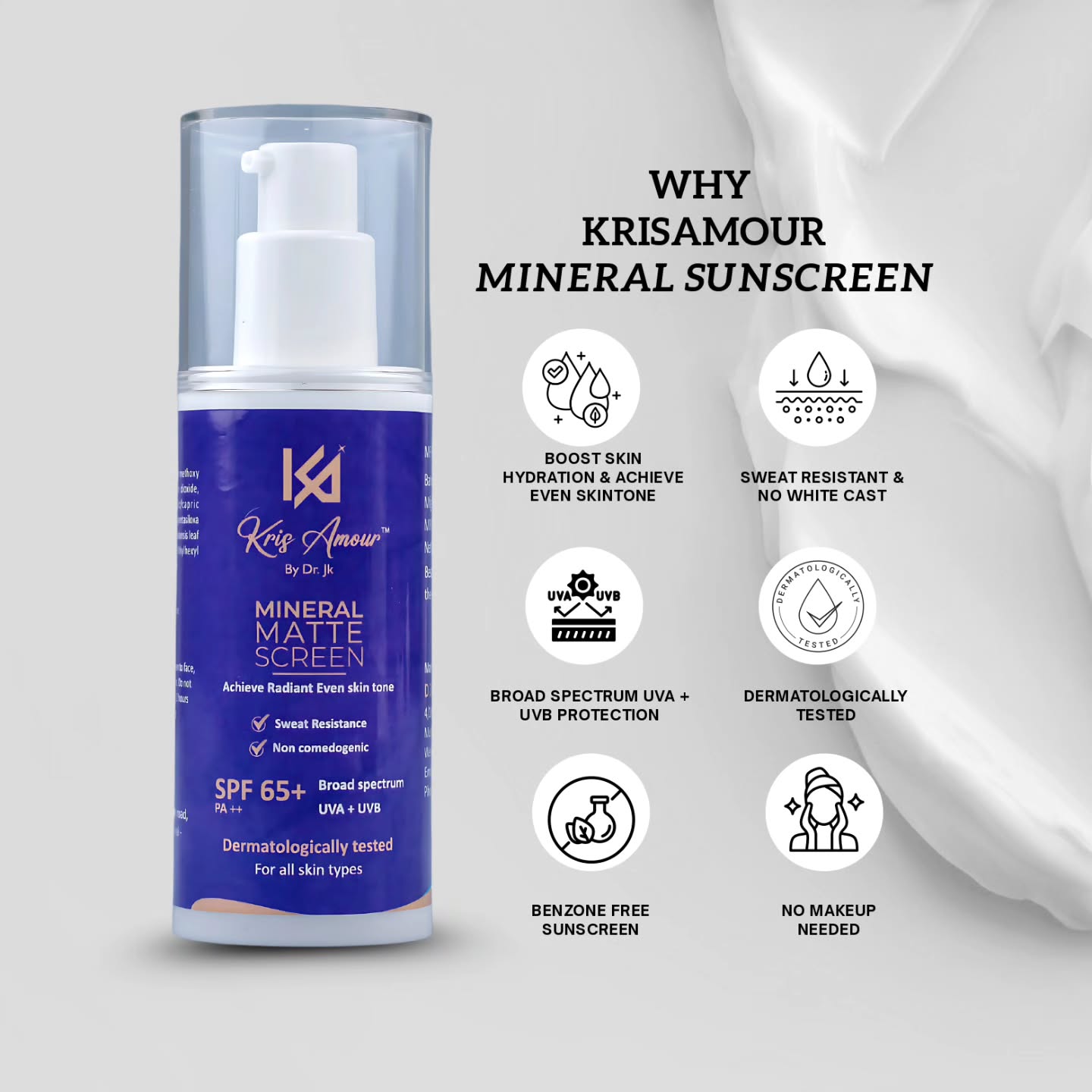 Introducing KrisAmour Mineral Matte Sunscreen – Your Skin’s New Best Friend!
Protect, Perfect, and Pamper your skin every day! Here's why you’ll LOVE it:
Order from - https://www.krisamour.com/product-page/mineral-sunscreen
✨ Boosts Skin Hydration & Evens Skin Tone – Get that natural, radiant glow!
✨ Sweat Resistant with No White Cast – Look flawless, even on humid days.
✨ Broad Spectrum UVA + UVB Protection – Shield your skin from harmful sun rays.
✨ Dermatologically Tested – Safe for all skin types, trusted by skin experts.
✨ Benzone Free Formula – Pure, gentle, and perfect for sensitive skin.
✨ Non-Comedogenic – Won’t clog pores; keeps your skin fresh and breathable.
With SPF 65+ PA++ protection, your skin stays protected, matte, and stunning all day long!
Level up your skincare routine with KrisAmour Mineral Matte Screen today!
Your skin deserves the best – and we deliver it.
Tag us with your glowing selfies!
#krisamour #dzeven #SunSafeGlow #sunscreenforallskintypes #SPF65 #NoWhiteCast #HealthySkinJourney #DermatologistTested #SkinGoals #MatteScreenMagic #pixelloomdigital #nammathoothukudi #bangalore #bestsunscreen #mineralsunscreen