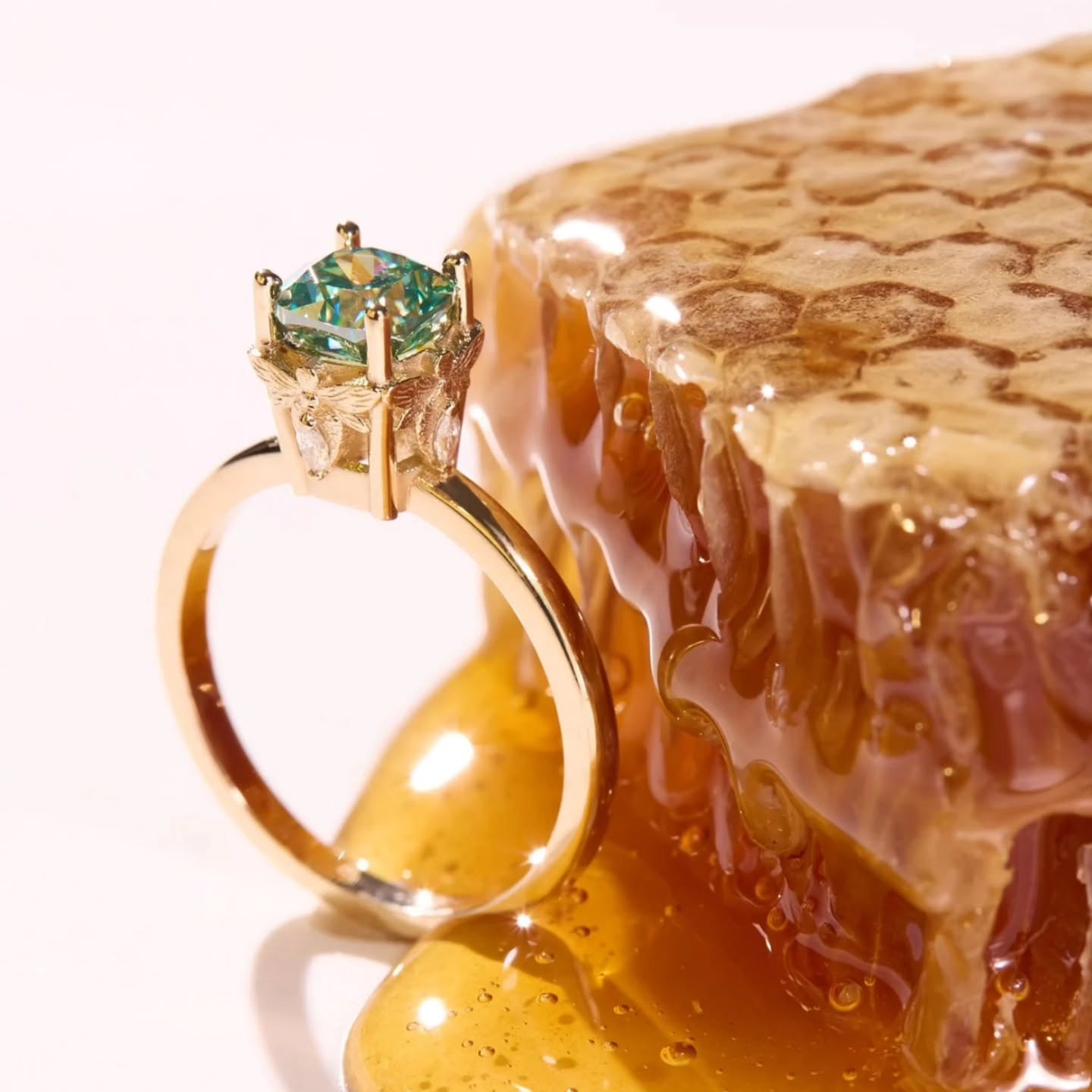 A love story told not with words, but with symbols only two hearts understand.
This bespoke engagement set was created for a bride who lovingly calls her groom “Bee.” 🐝
The center stone, a vibrant cushion-cut teal moissanite, radiates above four sculpted bees, each set with delicate marquise diamonds.
When worn together, the curved companion band, adorned with brilliant diamonds, embraces the engagement ring like two becoming one.
Every detail was designed to echo the unique language and rhythm of their love.
Congratulations to our newly engaged couple. 🎉🎉🎉
🫶🏾
If you were to tell your love story through symbolism, what would you choose?
#josannemark #alternativeengagementring #finejewelry #bespokeengagementring #heirloomjewelry #finejewellery #custommadejewelry