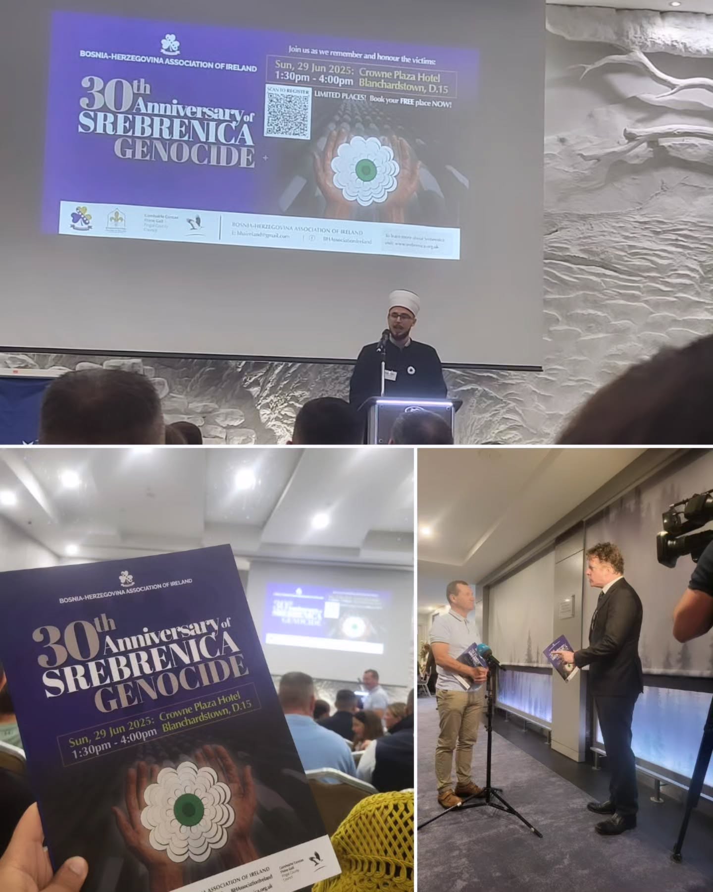 I attended the 30th Anniversary of the Srebrenica Genocide in Blanchardstown on Sunday, 29th June along with Cllr. Breda Hanaphy, Cllr. Angela Donnelly, and Paul Donnelly T.D. As a sombre reminder of our responsibility to combat hatred and division, we joined survivors and local leaders in remembering the more than 8,000 Bosnian Muslim men and boys who were killed in July 1995.
Later, Breda and I went to the Ramakrishna Vedanta Center's seventh anniversary. Breda gave a lovely speech about the Gaelic expression "ciúnas gan uaigneas" ("quietness without loneliness") and how both Indian and Irish traditions teach that genuine peace arises from connection rather than loneliness.
Lastly, a big congrats to Swami Shantivratananda on being elected to the Charities Regulator Stakeholder Forum, which he will start serving on in 2026. a merited reward for his hard work.
#Srebrenica #Vedanta #IrishIndianFriendship #Community #Peace #CharitiesRegulator #Ireland