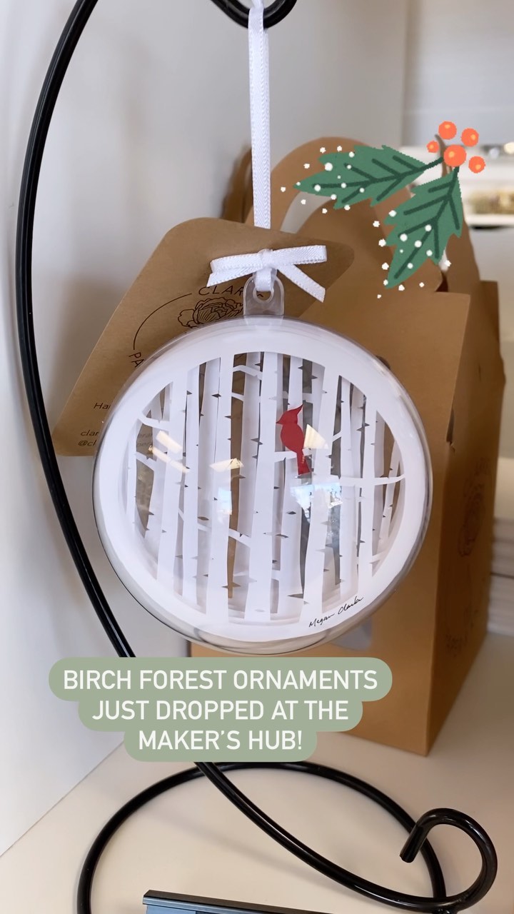 Birch forest ornaments are back at @themakershubofcanada 🎄 A few foxes and cardinals are available in store/online through the Maker’s Hub Online Shop.
#durhamregionhandmade #durhamregionsmallbusiness #handmadecanada #themakershubofdurham