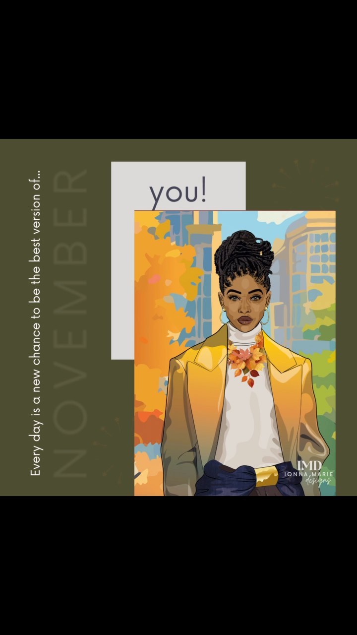 Sending a little inspiration your way 🫶🏾🍁
.
.
.
.
.
.
.
.
#motivationmonday #november #newweek #ionnamariedesigns #mondayfreshness #cardsofcolour #newartwork #workinprogress #blackcards #calendarart #2025preview #artisitcinspiration #workofart #greetingcarddesign #bethebestyou #autumnvibes #blackart #blackartist
