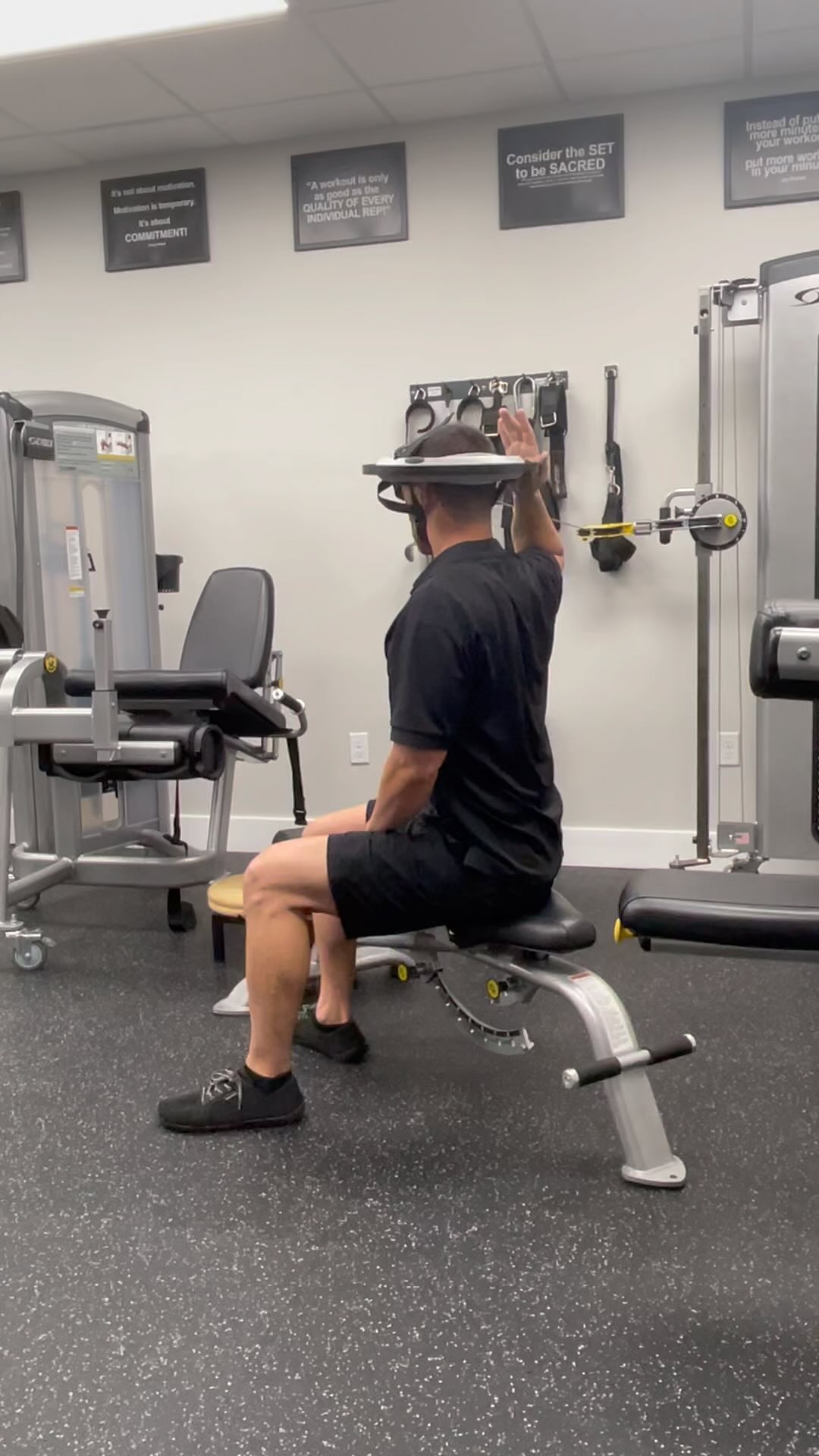 So I broke down and purchased the iron neck. I have a phenomenal Cybex classic four-way neck which covers a variety of planes, but nothing to challenge rotation. The motivation to purchase was really for personal use as I find rotation to be a comfortable motion for me and lately have found saggital and frontal plane exercises to be problematic at times due to severe degeneration along the facet joints and herniations between C3-6 stemming way back from my military service.
See comments for my take on it. #neckexercise #cervicalexercises #cervicalrotation #ironneck #transverseplane #flyingsaucerhat #docbrownbacktothefuture #SVZperformance #ExperienceTheDifference #internalfocus #internalperformance #exercisemechanics #personaltraining #personaltrainer #fitness #workouts #muscle #customfitexercise #exercise #resistancetraining #supportsmallbusiness #strengthtraining #daviefl #plantationfl #sunrisefl #westonfl #coopercityfl