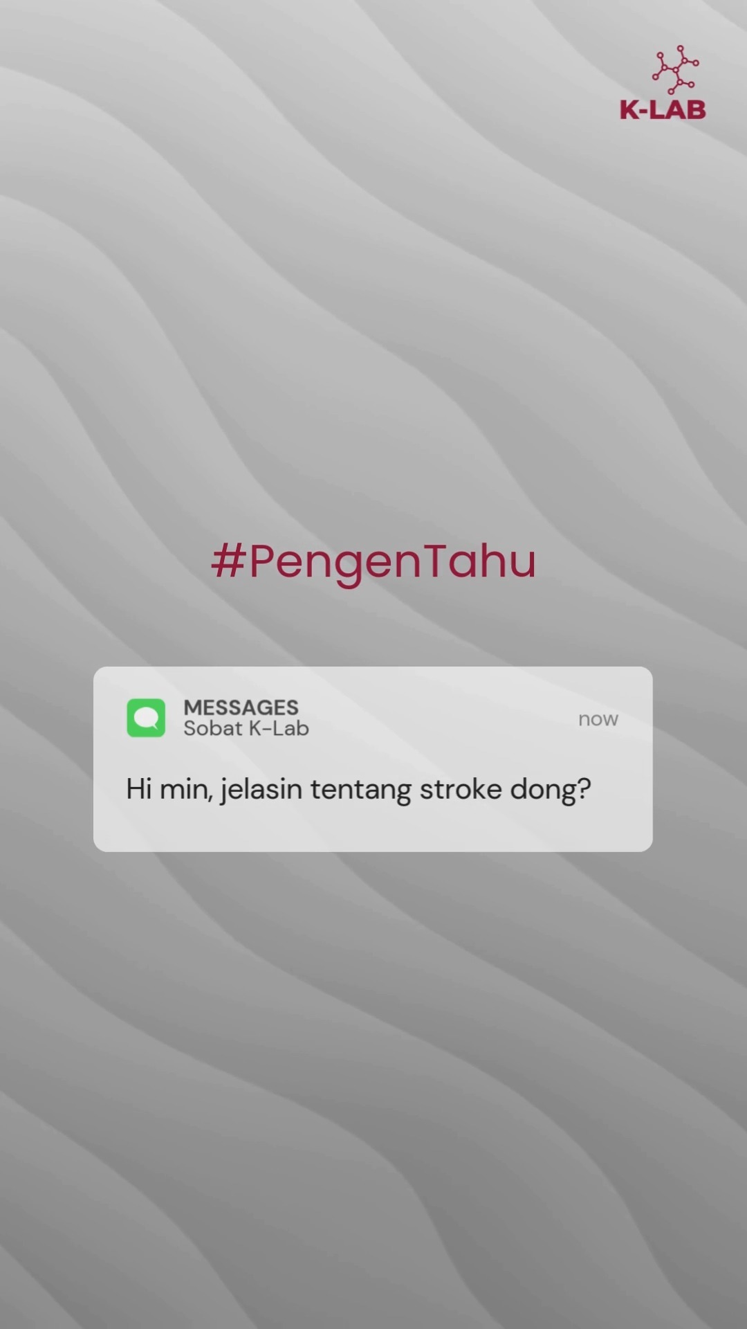 Stroke Kini Mengincar Usia Muda!�
Gaya hidup modern bikin risiko stroke meningkat, bahkan sejak usia 20an.�Faktanya, hampir 1 dari 5 penderita stroke berusia 15–54 tahun (RISKESDAS 2018).
Kenali gejalanya:�
✅ Senyum tidak simetris�
✅ Lengan lemah/tidak bisa diangkat�
✅ Bicara tidak jelas�
➡️ Segera cari bantuan medis!
💡 Mulailah cegah stroke dengan menerapkan pola hidup sehat, rutin berolahraga, berhenti merokok, konsumsi makanan bergizi, dan kelola stres dengan baik.
Meski merasa sehat, pemeriksaan kesehatan secara rutin tetap penting untuk mendeteksi risiko stroke sejak dini.
#PengenTahu #Stroke