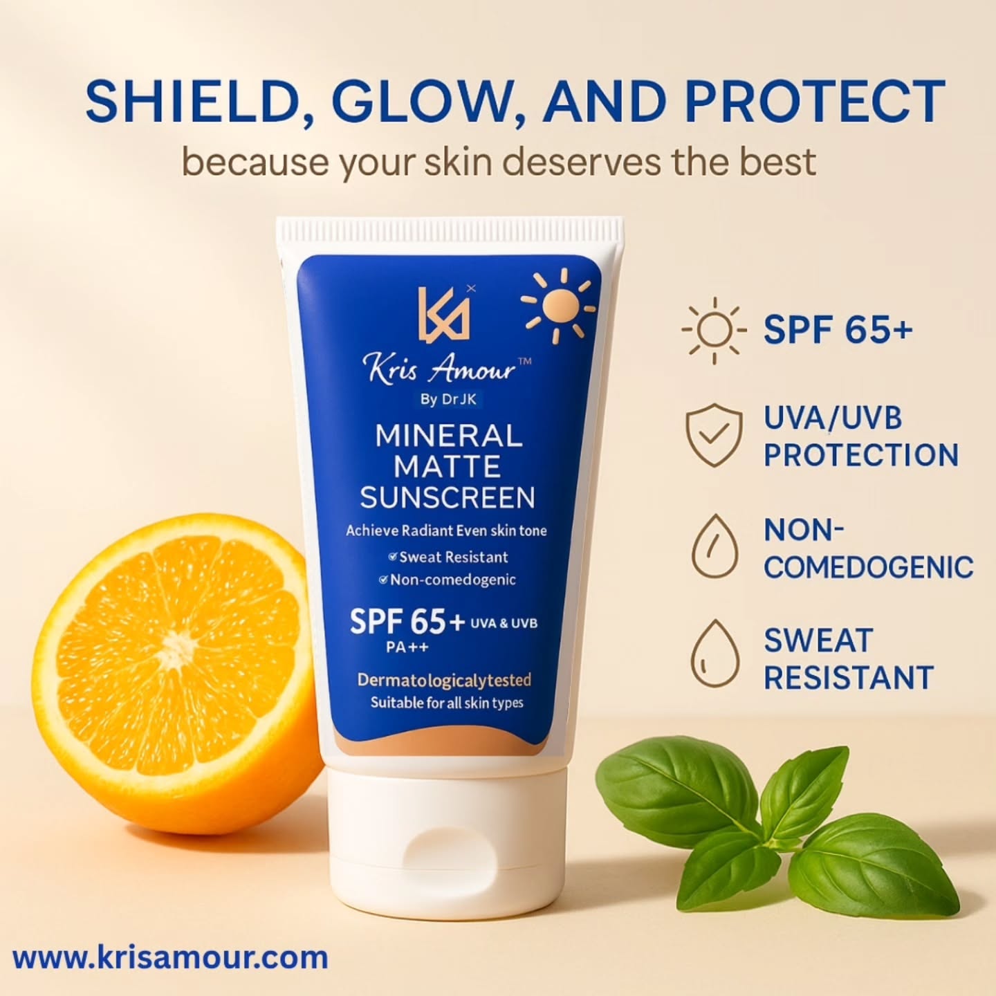 🌞 Shield. Glow. Protect.
Because your skin deserves premium care every day 💛
Introducing the Kris Amour™ Mineral Matte Sunscreen — your daily skin defender with SPF 65+, UVA/UVB protection, and a matte, non-comedogenic finish!
✨ Why you’ll love it:
Dermatologically tested
Suitable for all skin types
Sweat-resistant for long wear
Evens out skin tone & keeps skin radiant
🧴 Say goodbye to oily finishes & hello to matte perfection!
💻 Shop now at 👉 www.krisamour.com
📦 Fast delivery | 💯 Skin-friendly | 🌿 Gentle & effective
DM us for skin-type guidance or custom routine suggestions.
#KrisAmour ##pixelloomdigital MineralMatteSunscreen #SPF65 #SunProtectionDaily #NonComedogenic #DermatologistTested #MatteFinishSunscreen #GlowingSkinSecrets #SkincareEssentials #SummerSkinCare #UVShield #TuticorinSkinCare #IndianSkincareBrand
https://www.krisamour.com
Do you apply sunscreen daily?