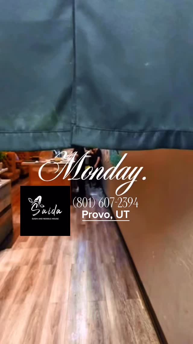 It’s Monday for us at SAIDA Sushi Noodle House. We take pride in our name — and in the passion we put into every dish. Thank you for supporting local!#saidasushinoodlehouse #provorestaurants #utahrestaurants #vietnameserestaurant #sushirestaurant #provorestaurant #utahrestaurant