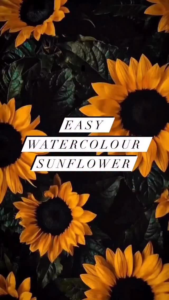 Paint a beautiful watercolour sunflower with me!