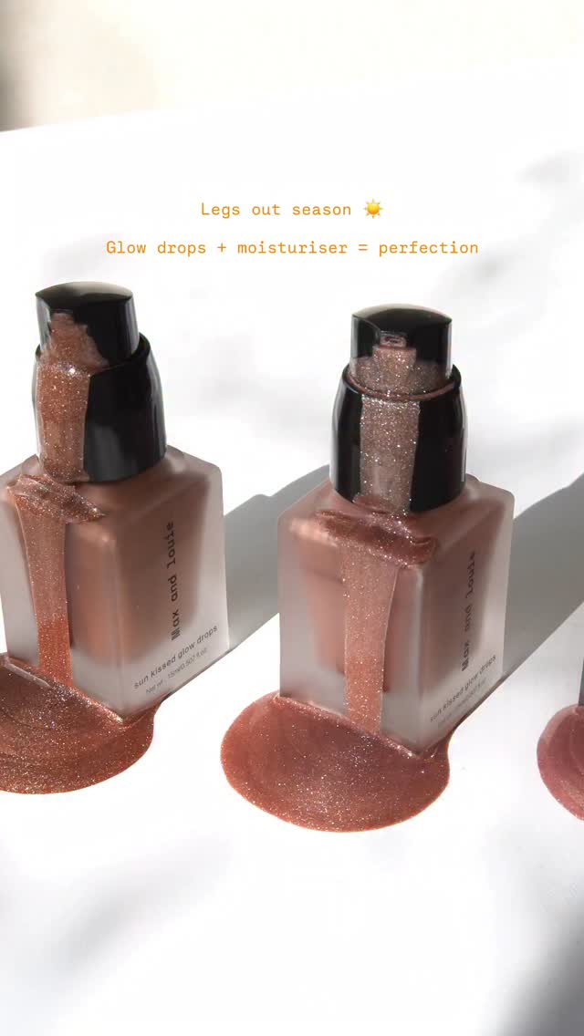 The sun’s back out and suddenly I’m reminded my legs haven’t seen daylight since March 😭
A couple of pumps of Glow Drops mixed with moisturiser and boom ~ even, bronzed, and just enough confidence to wear the dress.
Multi-use, non-sticky, smells like summer. You need these. ✨
#MaxandLouie #GlowGoals #DewyNotDusty