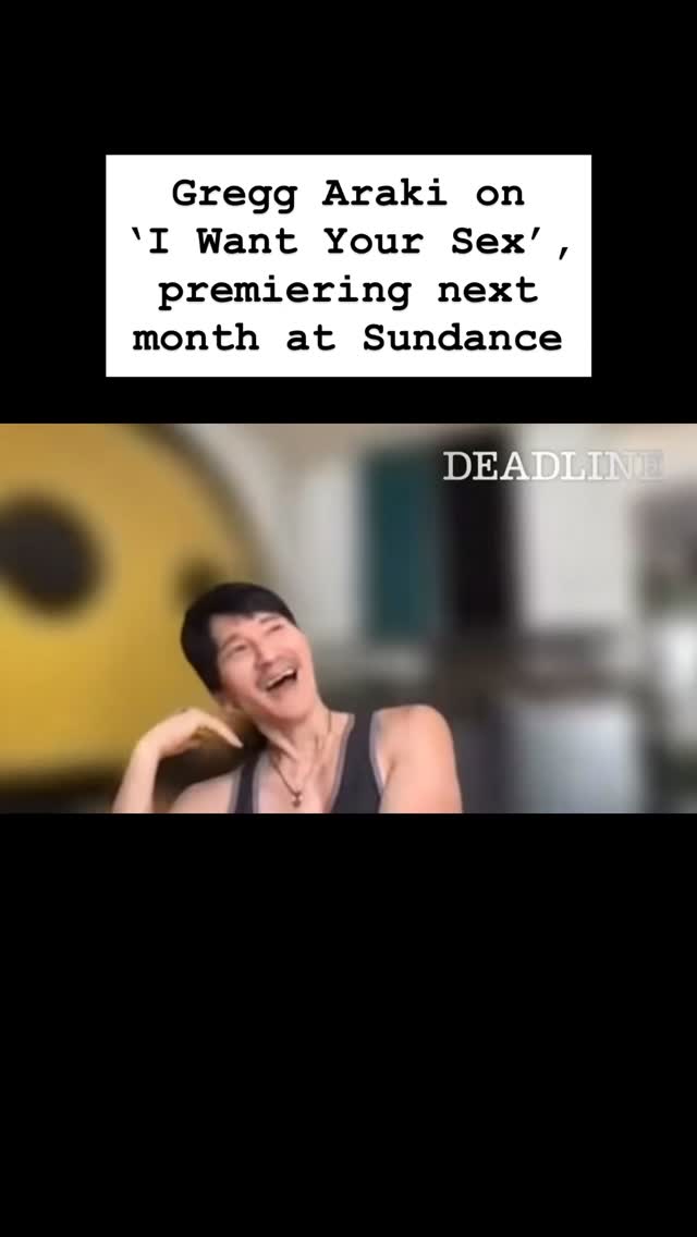 I spoke to #GreggAraki for @deadline about the roots of his and co-writer @karleyslutever’s upcoming film #IWantYourSex, premiering next month at @sundanceorg