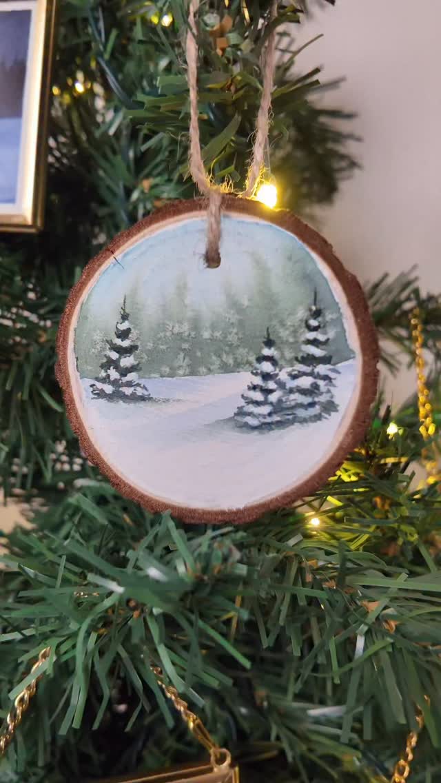 Have you heard of the magical product called watercolour ground?! It turns any surface into one you can use watercolour on! It reacts so similar to painting on real watercolour paper, it’s crazy! I love creating hand painted ornaments on these wood slices I got off amazon. It’s fun and they make wonderful gifts! It’s something I do every year! Give it a try and let me know how it goes!