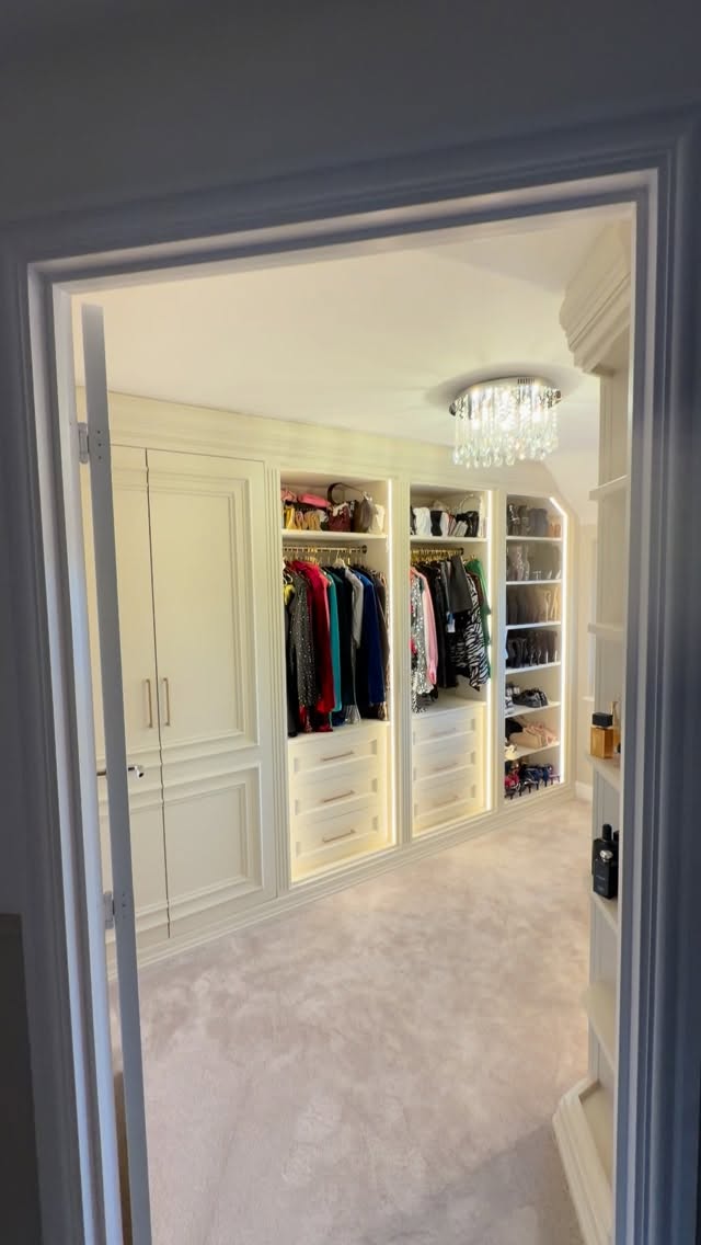Walk in wardrobes completed by @dsm.joinery.ltd & @electrikom & @campbellcarpets finished off by us with a 76mm hardwood shutter with hidden split tilt control for full privacy but maximum day light 🤩
.
.
.
#shuttersliverpool #madetomeasure #windows #windowtreatments #merseyside #Liverpoolblinds #Liverpool #wirralinds #liverpoolshutters #blindsliverpool #maghullblinds #project #shutters #liverpoolroofblinds #windows #interiordesigner #childwall #northwest #kitchen #foryou #foryoupage #interiordesign #bespoke #curtains #fyp