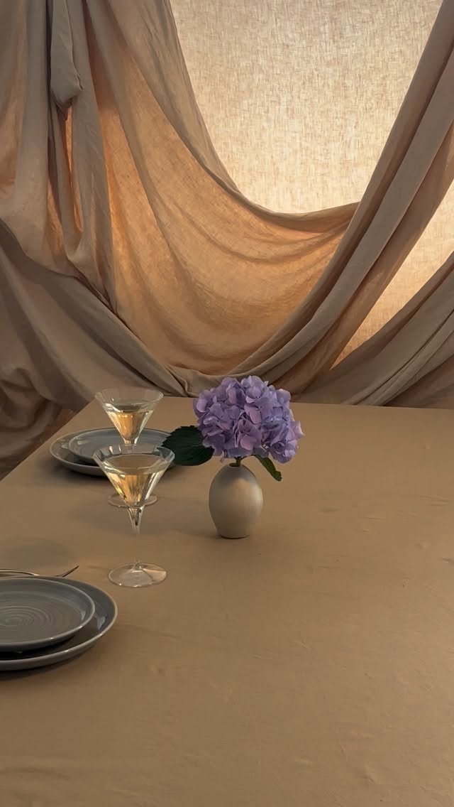 A sneak peak of today’s divine golden hour drapery