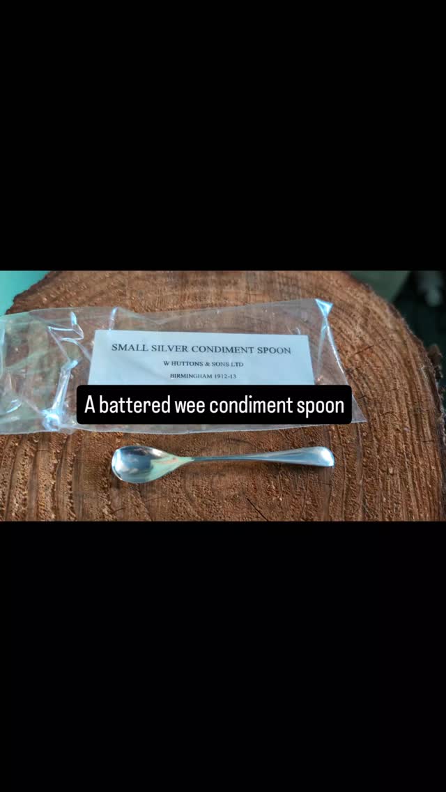 Dusting off the cobwebs after half tidying the office/workbench. Good grief, I need more storage space!!
This wee condiment spoon was the first test of my ring bender which performed pretty well. A few wee quirks from being a cheap model, but performed well enough without marking the spoon, though, it was pretty battered to begin with. I think someone had used it to lever open lids, or fend off a zombie apocalypse 🧟
Rescued it - here's to it's next 125 years as a sterling silver ring 💍 I'll get it on the site soon 🙌☺️
Next make - Argentium ring from scratch.
#sterlingsilver #silverjewellery #scotland #ringsofinstagram #makersgonnamake