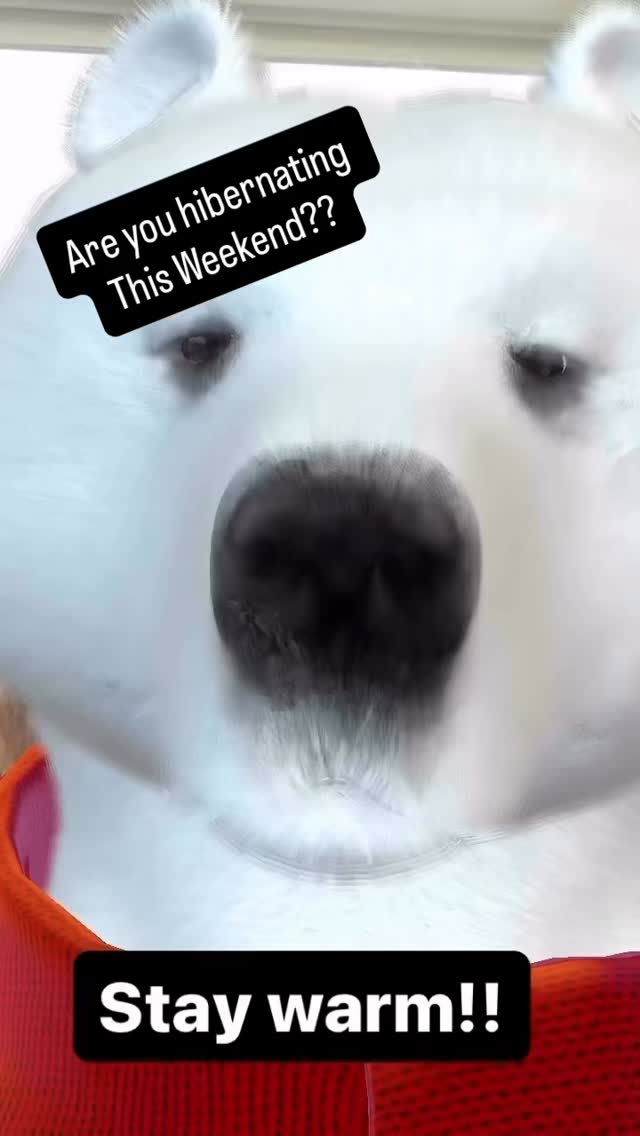 Stay safe and warm this weekend. 🥶👍🍸