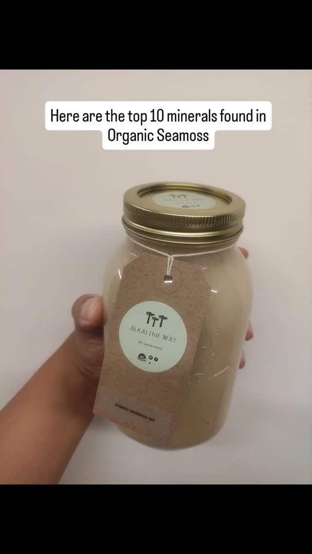 What are the top 10 minerals found in Organic Irish Seamoss?
.
.
iodine, iron, calcium, magnesium, potassium, zinc, sulfur, phosphorus, manganese, and copper.
.
.
Iodine: Essential for proper thyroid function, metabolism regulation, and hormone balance.
Iron: Crucial for producing hemoglobin, which carries oxygen in the blood, with high concentrations that help prevent anemia.
Calcium: Promotes strong bone health, teeth, and supports muscle/nerve function.
Magnesium: Supports over 300 biochemical reactions, including muscle relaxation, nerve function, and heart health.
Potassium: Maintains electrolyte balance, supports heart health, and helps regulate blood pressure.
Sulfur: Contributes to amino acid production, promoting skin, hair, and joint health.
Zinc: Boosts the immune system, aids in wound healing, and is involved in DNA synthesis.
Phosphorus: Vital for bone/teeth formation, energy metabolism, and tissue repair.
Manganese: Involved in bone formation, blood clotting, and reducing inflammation.
Copper: Essential for the formation of red blood cells and maintaining nerve cells and the immune system.
#seamossbenefits #top10 #minerals #organic #seaweed