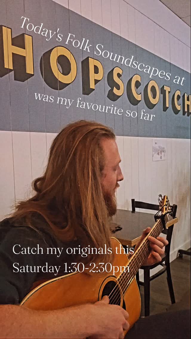 Originals: this Saturday at 1:30pm!
Folk Soundscapes: Wednesdays 1:30-2pm, during the school term. Every week is something brand new.
#musicathop #gig #folkmusic #guitar @hopscotchballarat