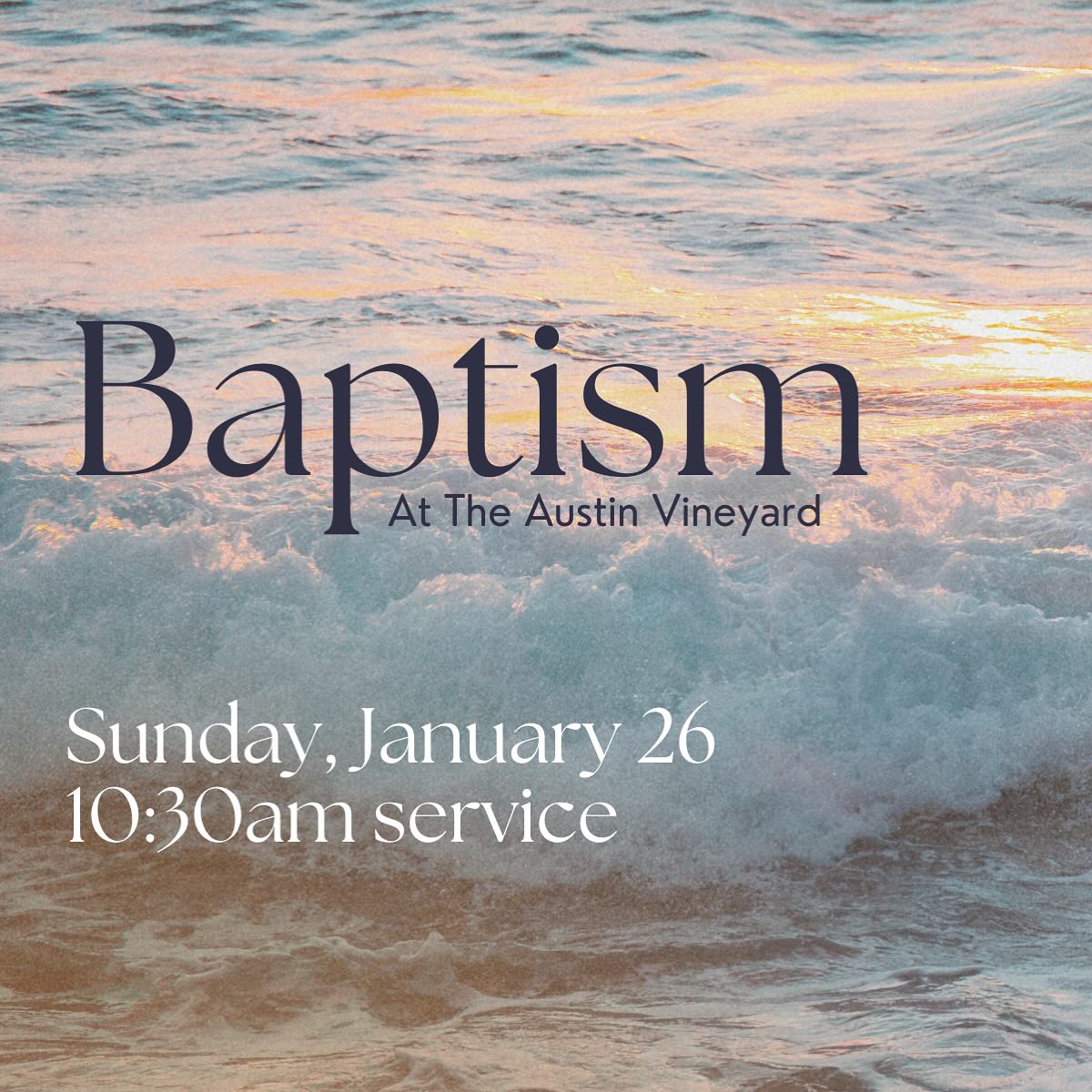 We can’t wait for our next Baptism! Don’t forget to sign up with your leaders and remember to invite your family and friends to come support you on this big step in your faith!
