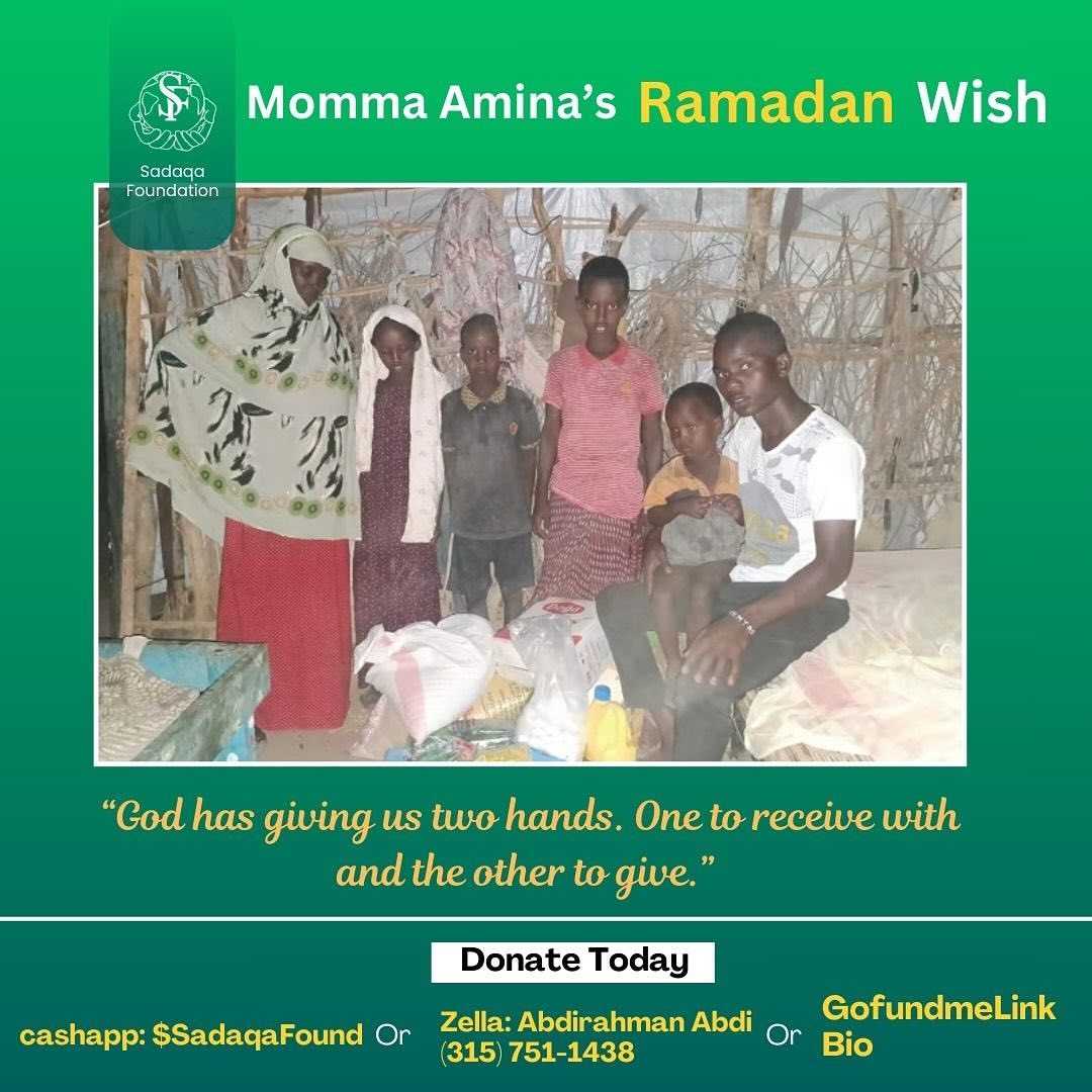 A family in IFO Refugee Camp that we supported last Ramadan and with your generosity we can continue to support more!!
The smallest donation makes a difference‼️
-
-
👉🏼Donate Now: We accept cashapp and zella
#Aminalegacy #generosityfeeds #SupportRefugees #Ramadanspirit #Giveback #ifocamp #makeadiffrence